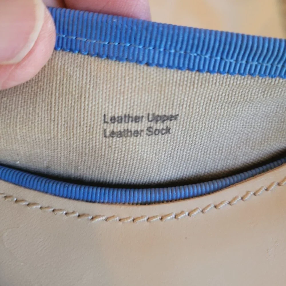 Bahama Blue Leather Ballet Flats. EEEUC. Size 9M (EUR 40) - Picture 10 of 12